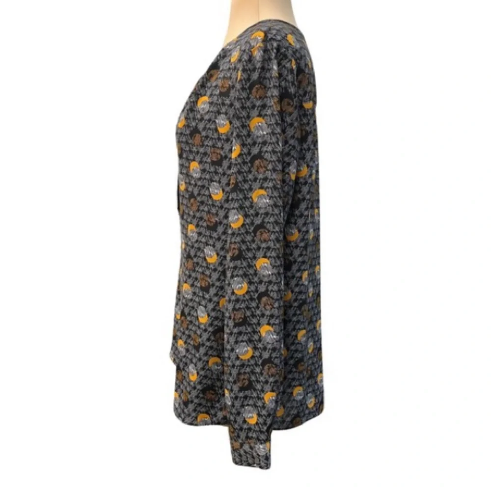 CAbi Limited Edition Eclipse Long Sleeve Blouse Size: Medium - Picture 3 of 5